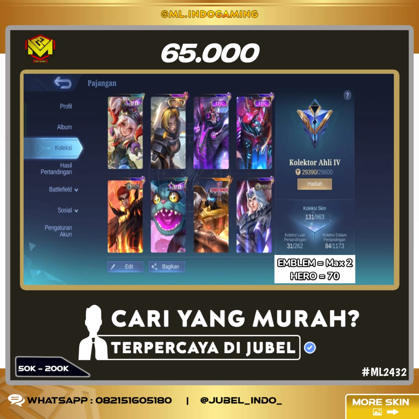 STOK ML #ML2432