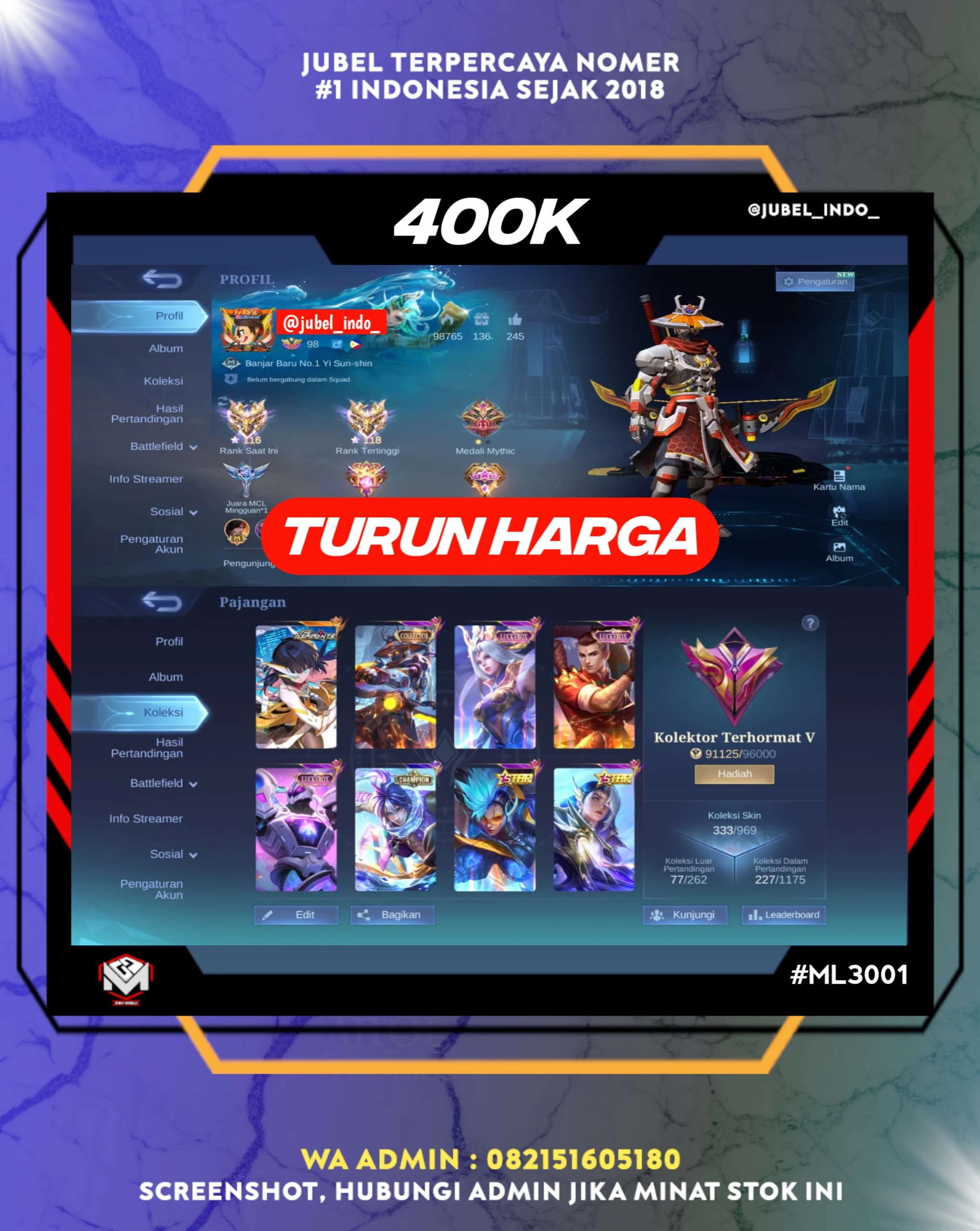 STOK ML #ML3001