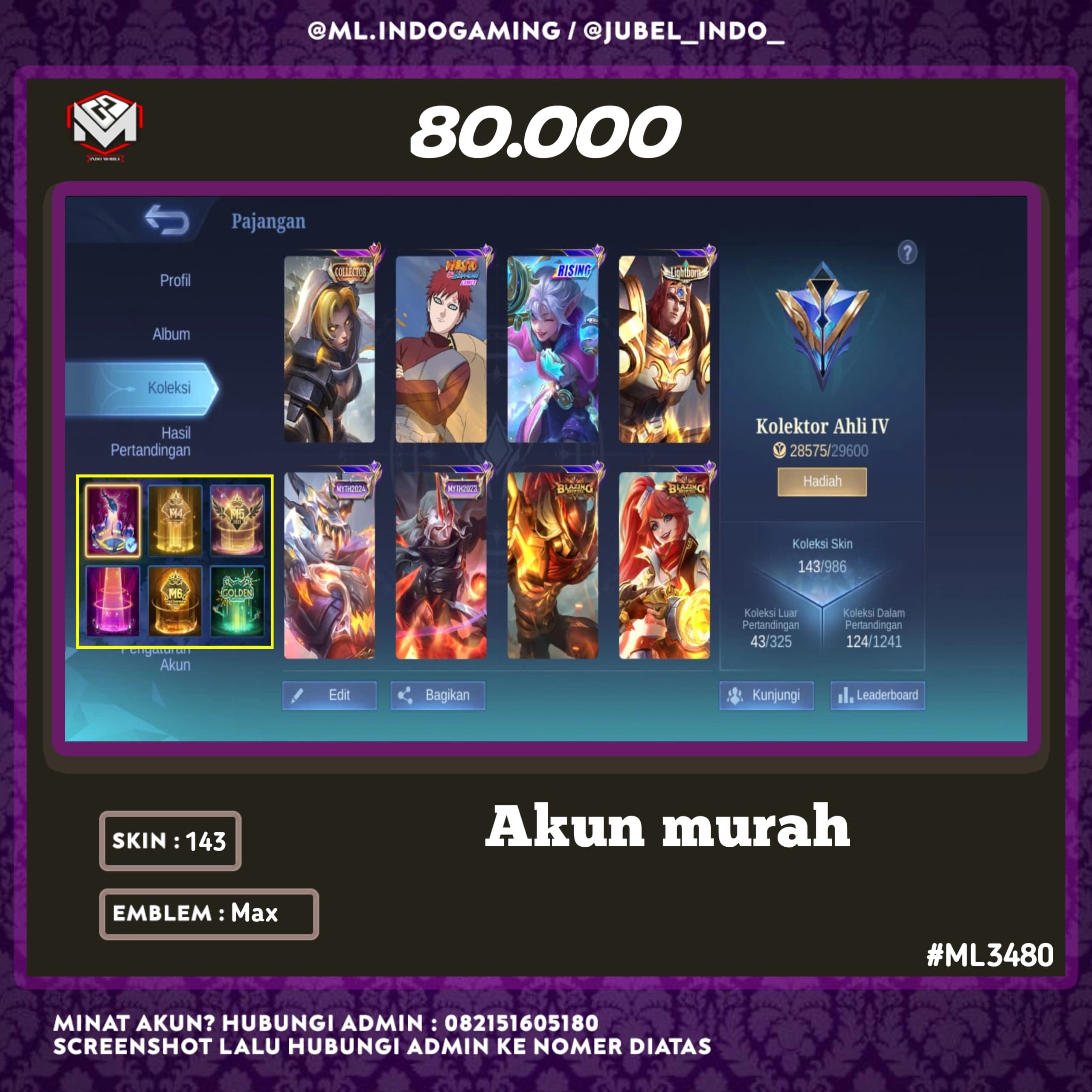 STOK ML #ML3480