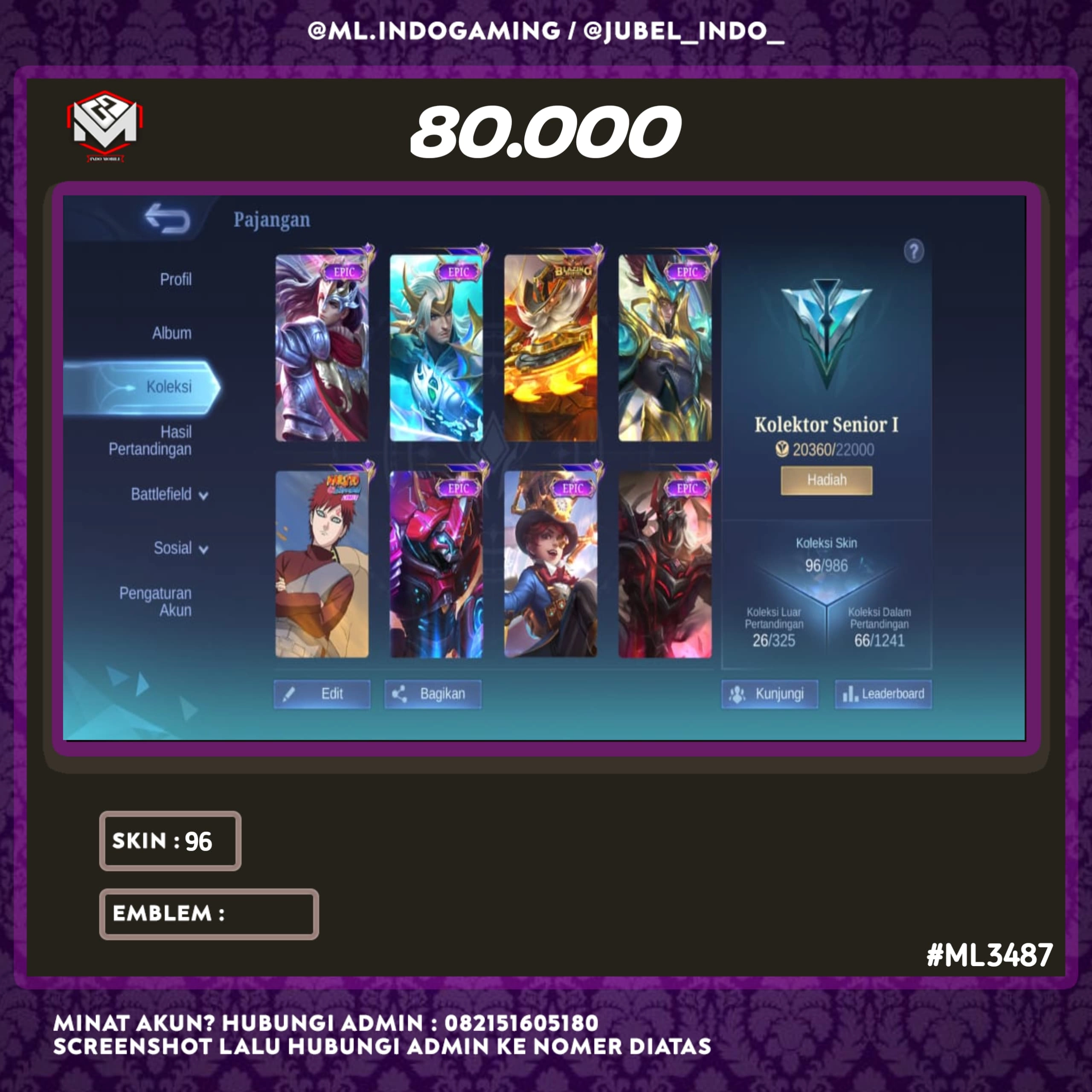 STOK ML #ML3487