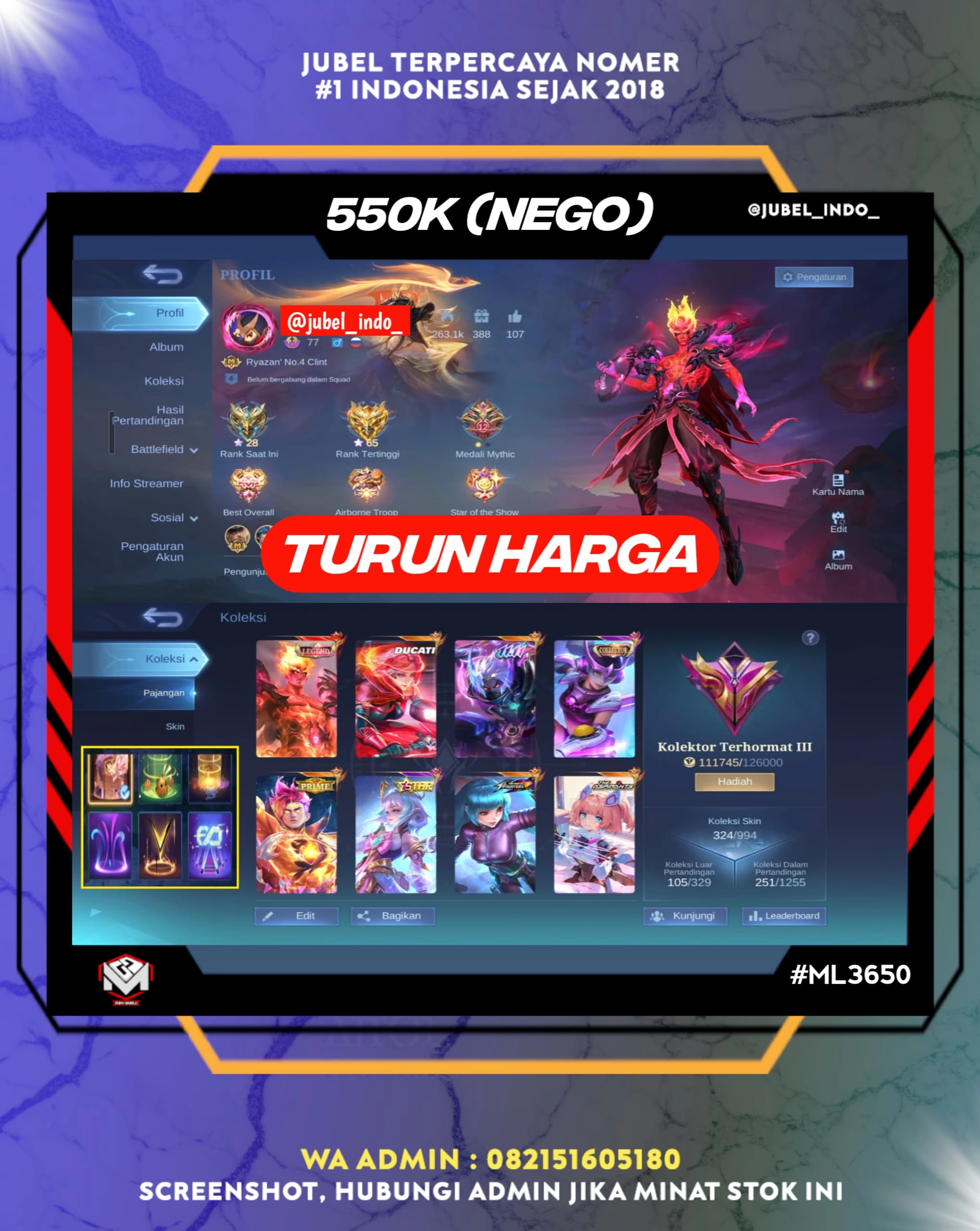 STOK ML #ML3650