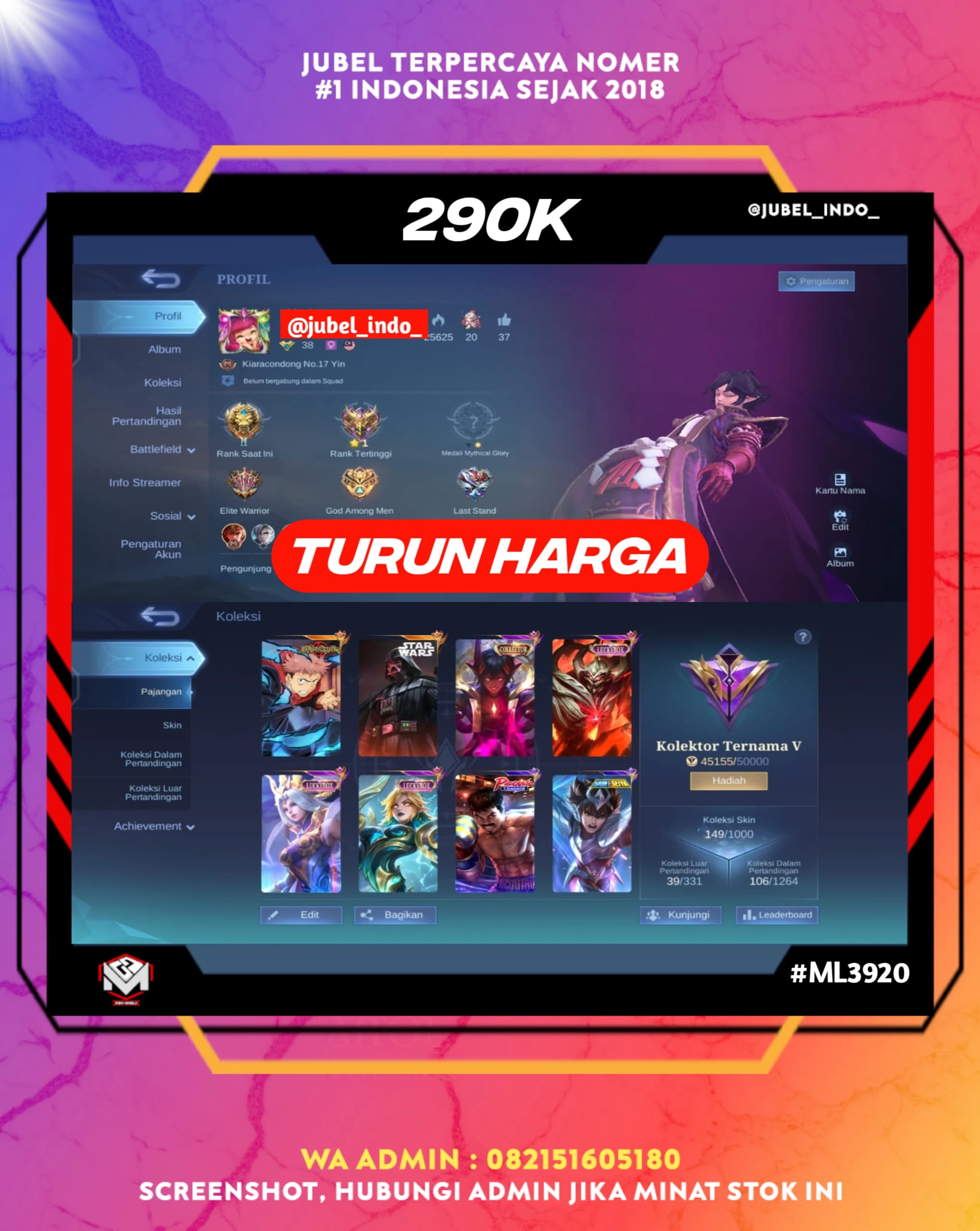 STOK ML #ML3920
