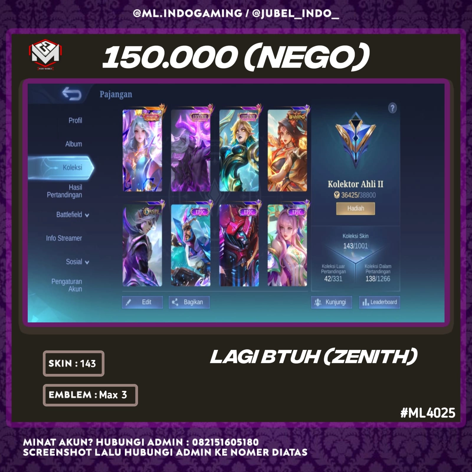 STOK ML #ML4025