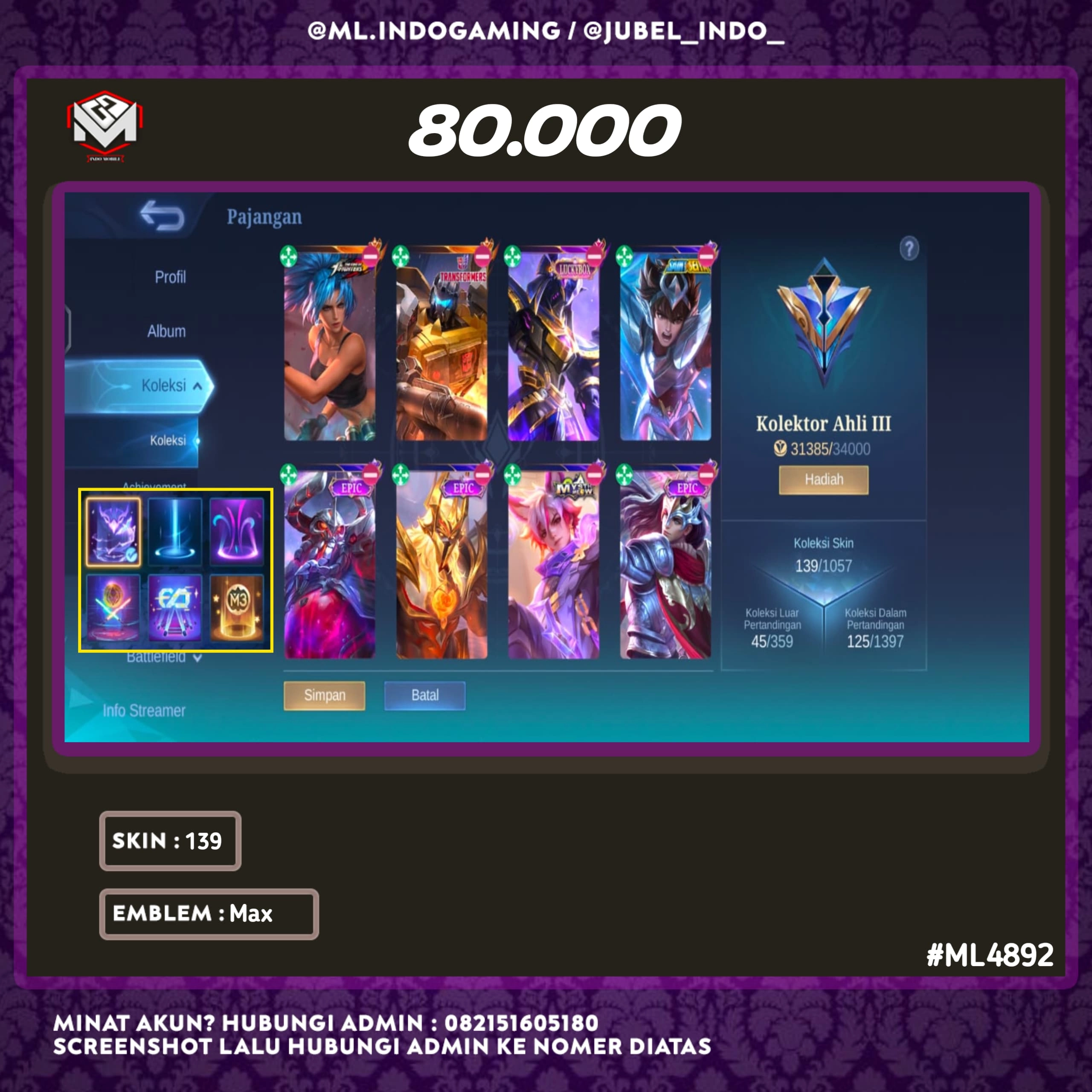 STOK ML #ML4892