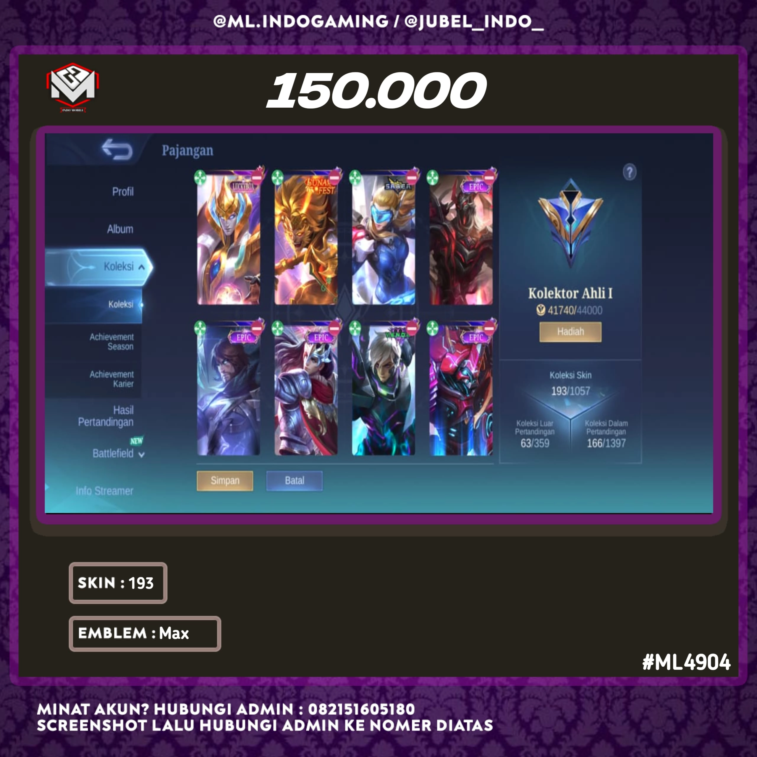 STOK ML #ML4904