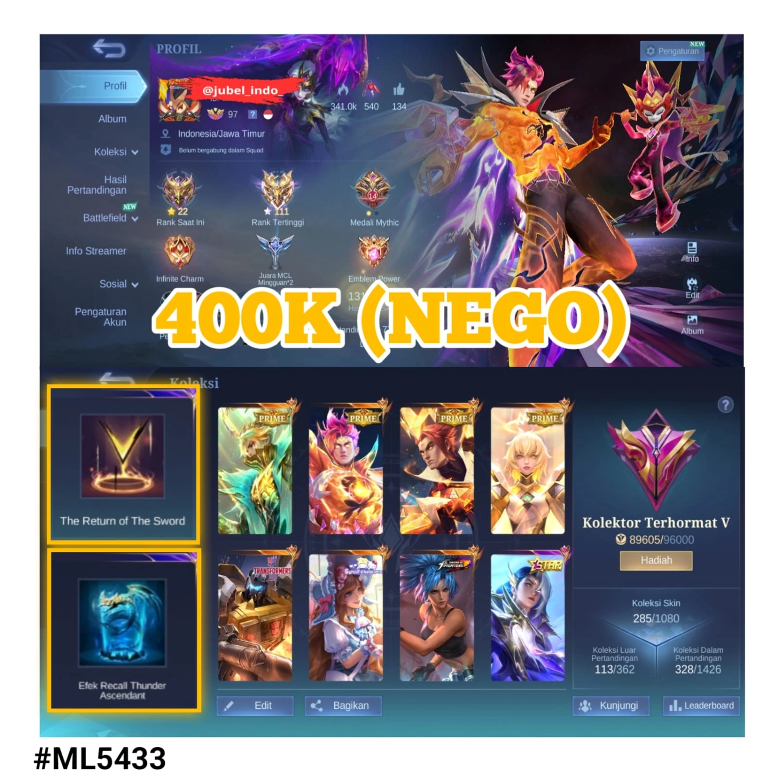 STOK ML #ML5433