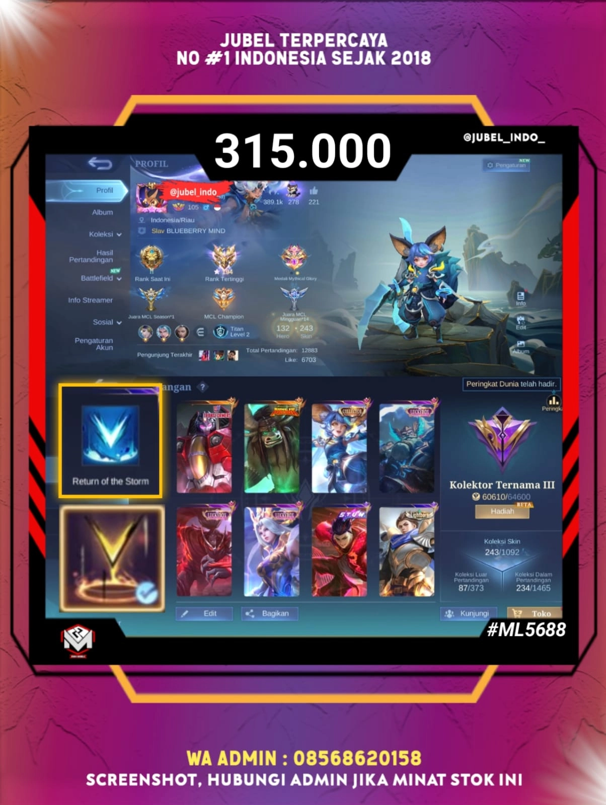 STOK ML #ML5688