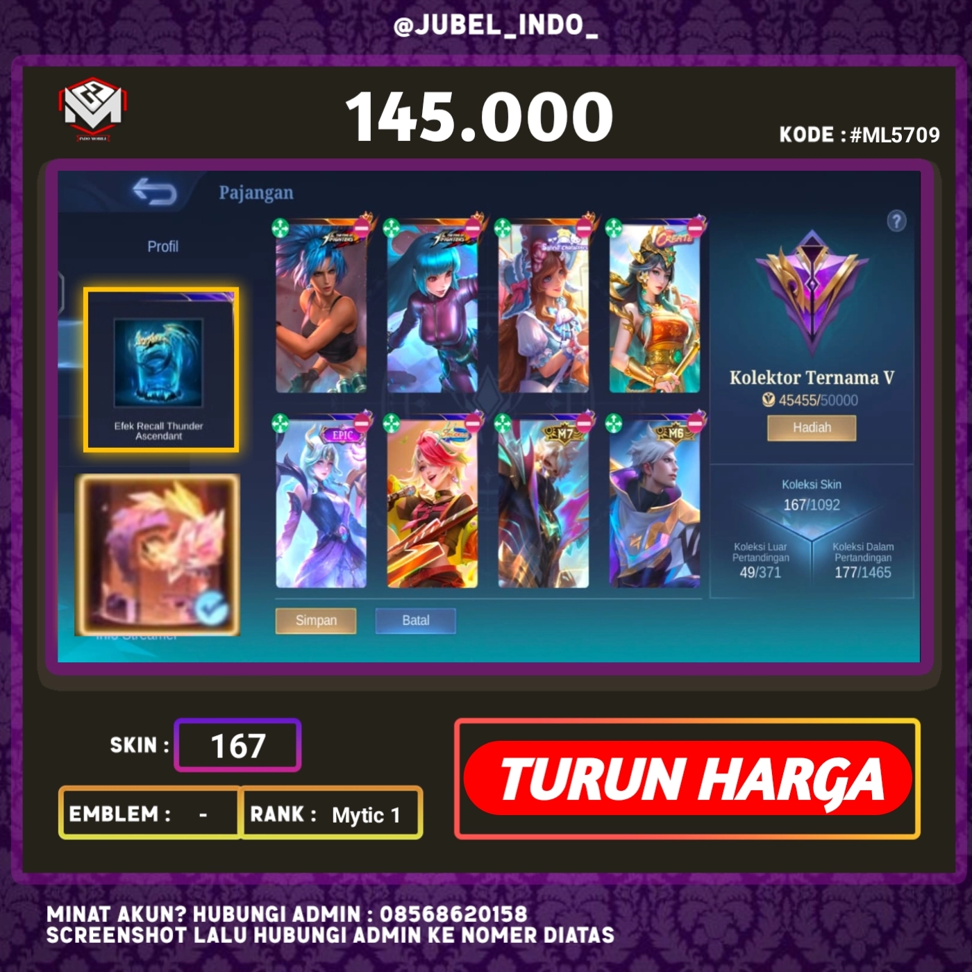 STOK ML #ML5709