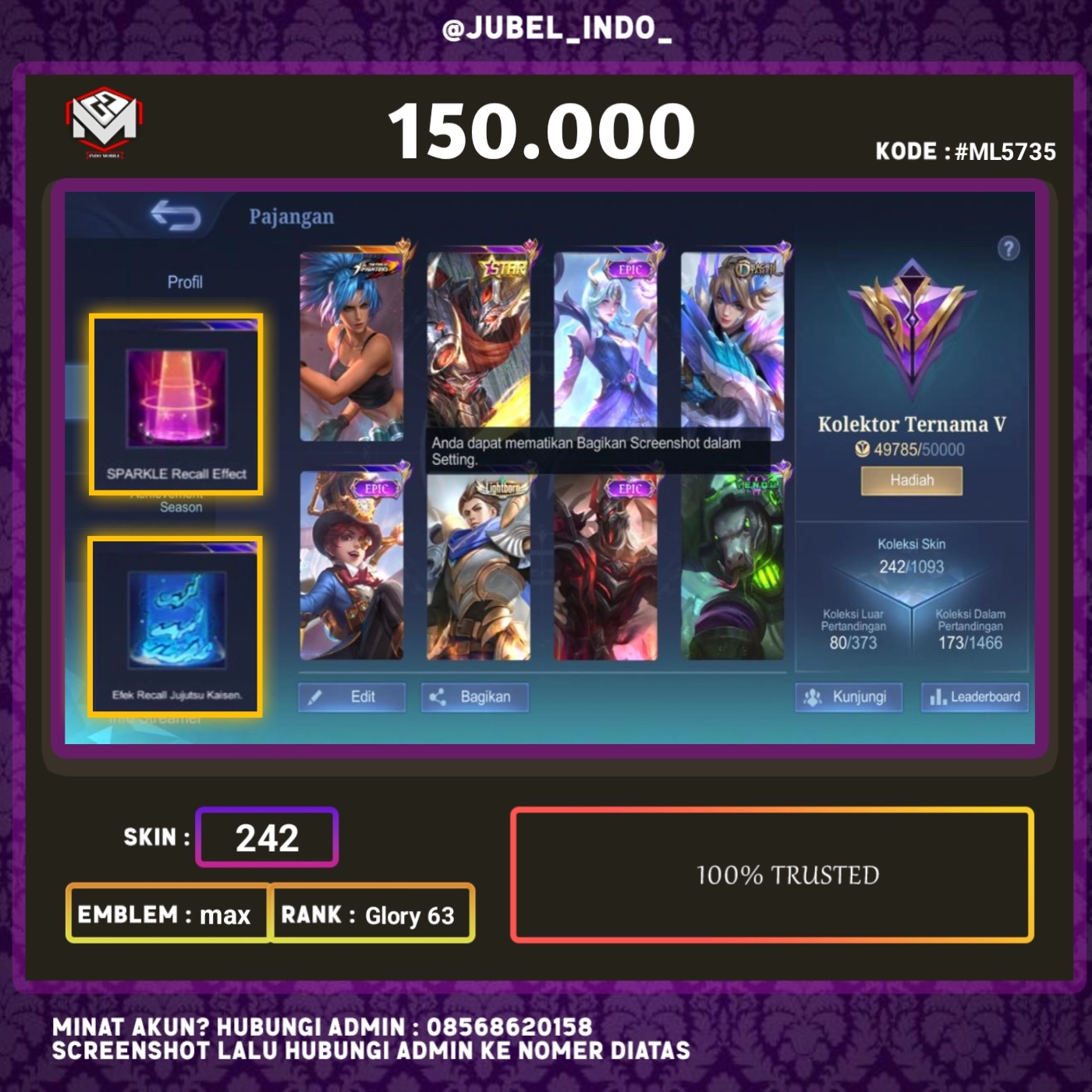 STOK ML #ML5735