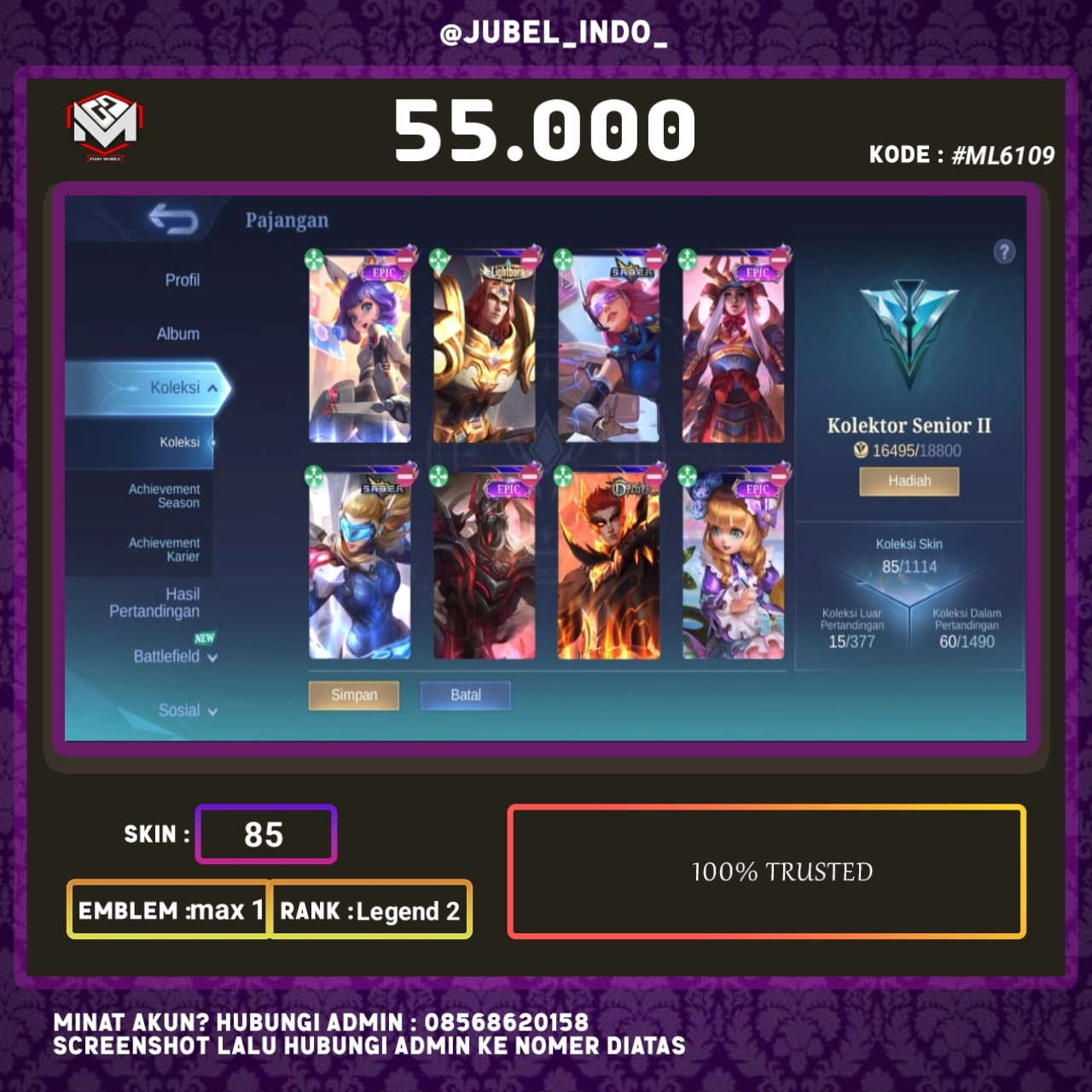 STOK ML #ML6109