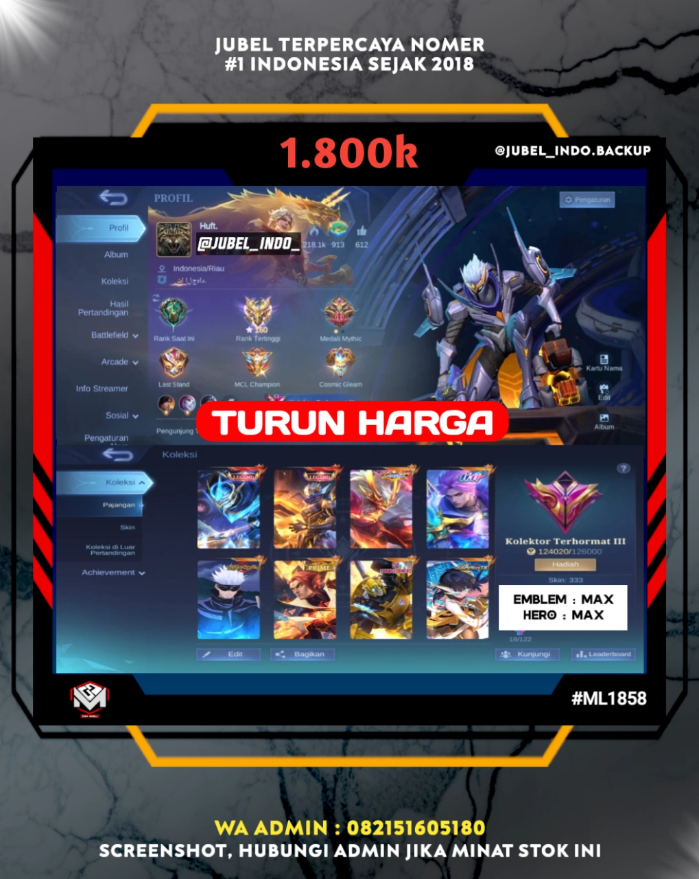 STOK #ML1858